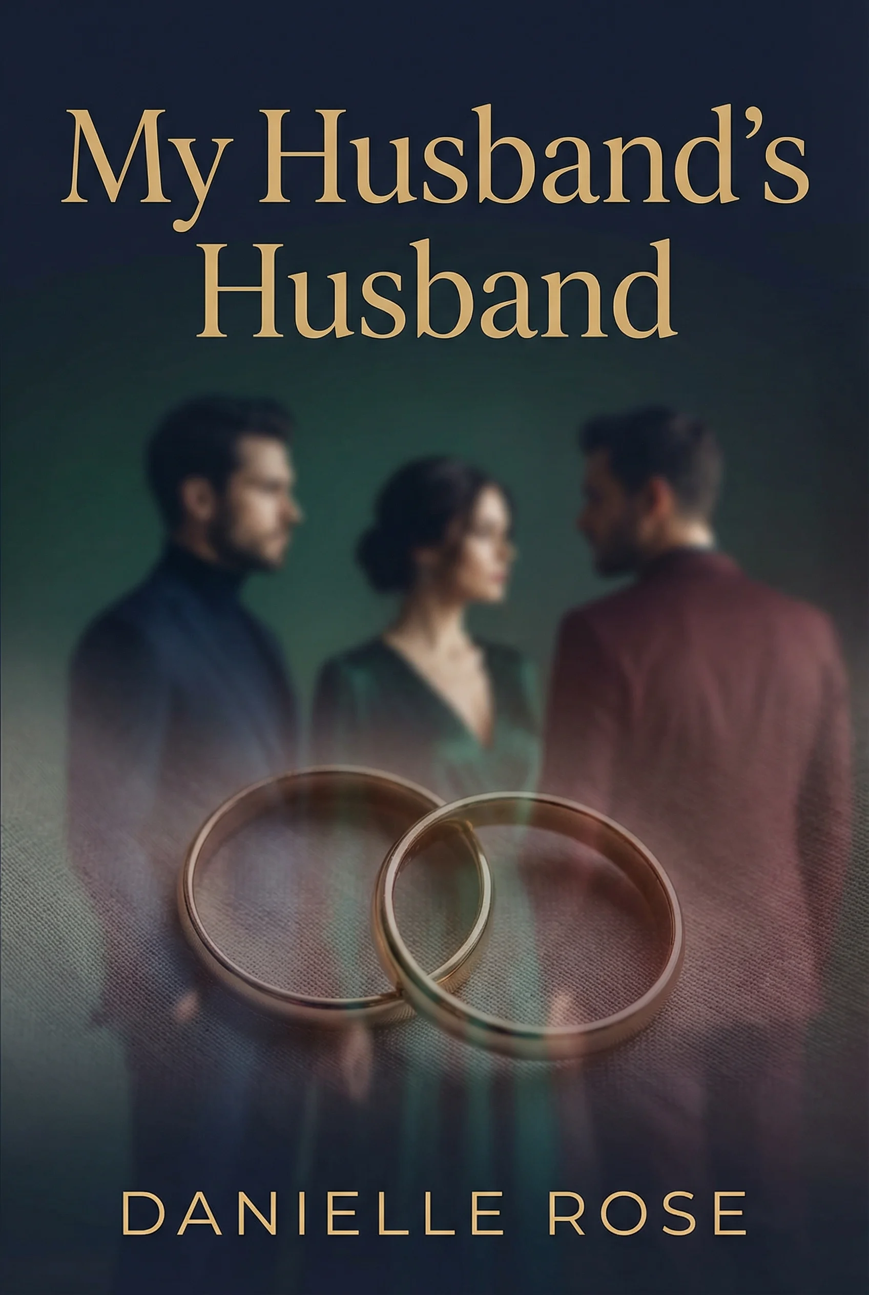 My Husband's Husband book cover by Danielle Rose - dramatic thriller with dark mysterious imagery